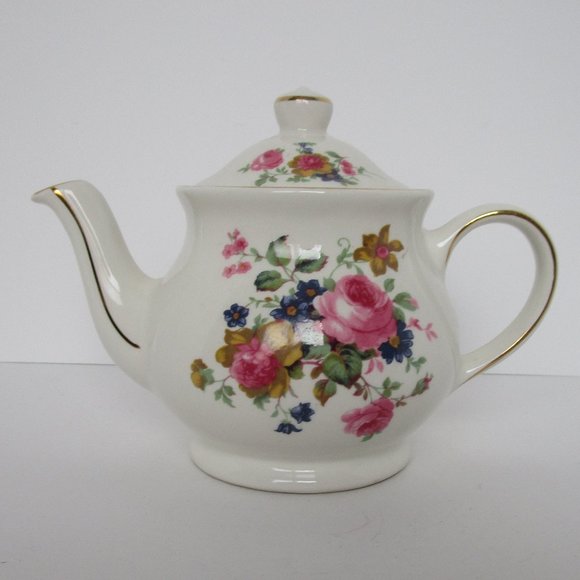 vintage hand painted tea pot - Picture 1 of 7